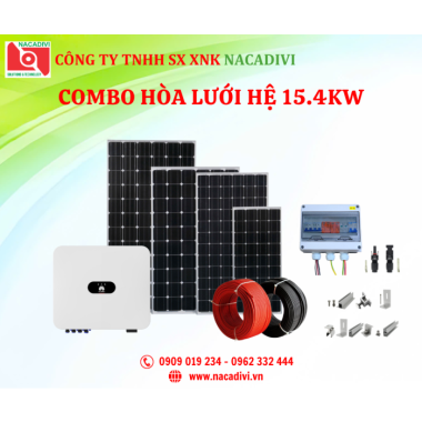 Hệ Thống Điện Mặt Trời Hòa Lưới 15.4KW (Tiết kiệm từ 3.500.000đ - 6.800.000đ/tháng)
