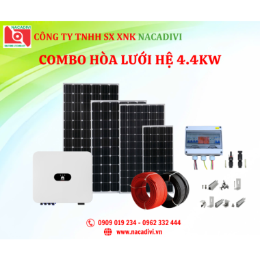 Hệ Thống Điện Mặt Trời Hòa Lưới 4.4KW (Tiết kiệm từ 1.000.000đ - 1.800.000đ/tháng)