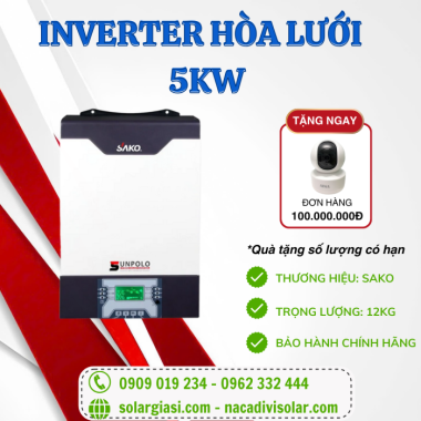 Inverter Sako 5kw – Biến tần Sako 5KW 48VDC  SUNPOLO 5KW