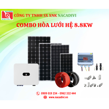 Hệ Thống Điện Mặt Trời Hòa Lưới 8.8KW (Tiết kiệm từ 2.000.000đ - 3.800.000đ/tháng)