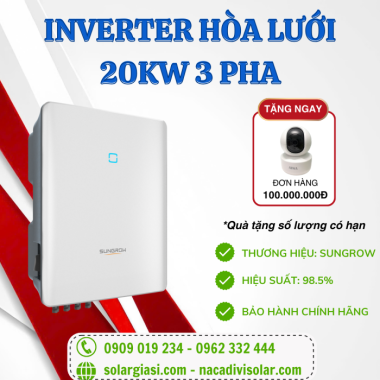 Inverter Sungrow hòa lưới 20kw 3 pha SG20RT Inverter Sungrow hòa lưới 20kw 3 pha SG20RT