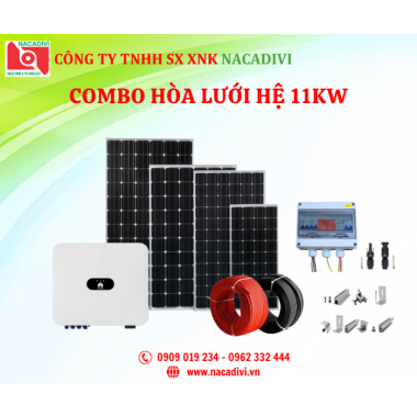 Hệ Thống Điện Mặt Trời Hòa Lưới 11KW (Tiết kiệm từ 2.500.000đ - 4.800.000đ/tháng)