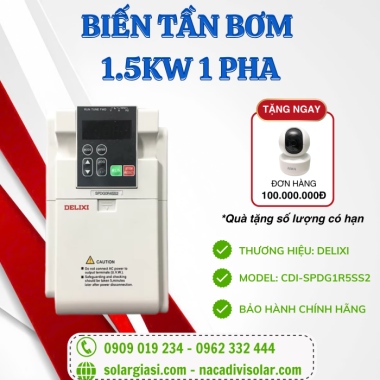 Biến Tần Bơm 1.5kW 1Pha CDI-SPDG1R5SS2 Biến Tần Bơm 1.5kW 1Pha CDI-SPDG1R5SS2