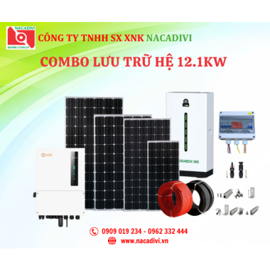 Hệ Thống Điện Năng Lượng Mặt Trời 12.1Kwp (Lưu Trữ 14.3Kw) (Tiết kiệm từ 3.500.000đ - 6.500.000đ/tháng)