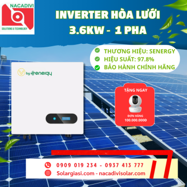 Inverter hòa lưới bám tải 3.6kW 1 PHA Senergy - SE 3K6TL-S1/G3