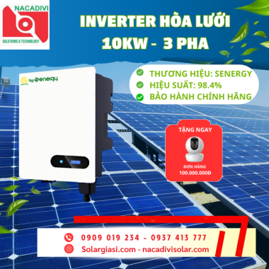 INVERTER HÒA LƯỚI BÁM TẢI SENEGRY 10KW 3 PHA - SE 10KTL-D3/G2