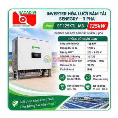 INVERTER HÒA LƯỚI BÁM TẢI SENEGRY 3 PHA - SE 125KTL-M3