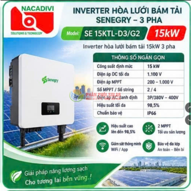 INVERTER HÒA LƯỚI BÁM TẢI SENEGRY 3 PHA - SE 15KTL-D3/G2