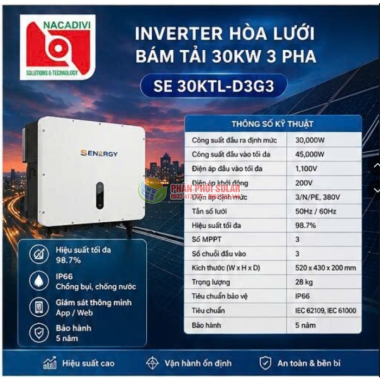 INVERTER HÒA LƯỚI BÁM TẢI SENEGRY 3 PHA - SE 60KTL-Q3/G2