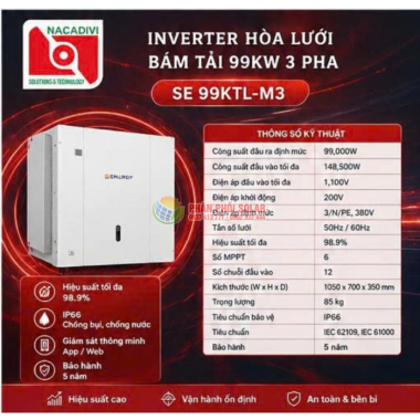 INVERTER HÒA LƯỚI BÁM TẢI SENEGRY 3 PHA - Senergy SE 99KTL-M3