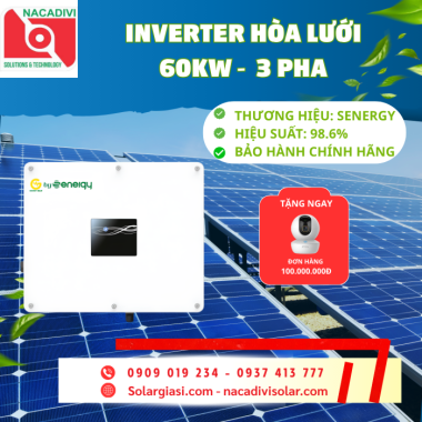 INVERTER HÒA LƯỚI BÁM TẢI SENEGRY 60KW 3 PHA - SE 60KTL-Q3/G2