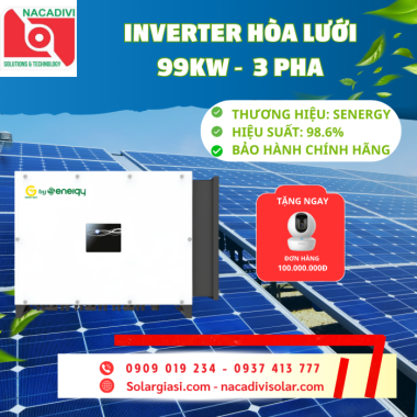 INVERTER HÒA LƯỚI BÁM TẢI SENEGRY 99KW 3 PHA - Senergy SE 99KTL-M3
