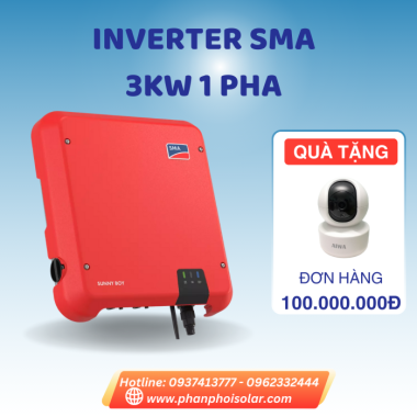 Inverter Hòa Lưới Sma Sunny Boy Sb3.0-1 Av-40 Công Suất 3kw 1 Pha 220v
