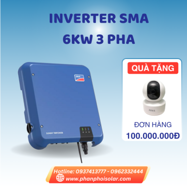 Inverter Hòa Lưới SMA Sunny Tripower 6kw 3 pha 380V