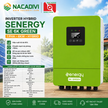 INVERTER HYBRID SENERGY - 1PHA SE 6K GREEN