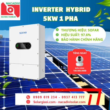 Inverter hybrid Sofar 5kW 1 pha HYD-5K-LS1-PRO