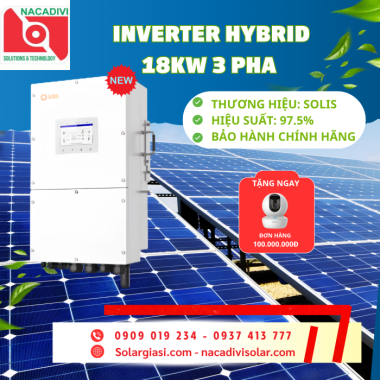 Inverter hybrid Solis 18kW 3 pha S6-EH3P18K02-NV-YD-L