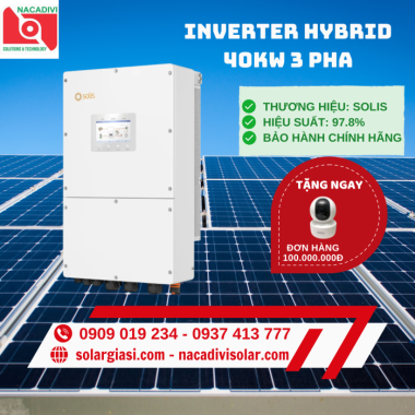Inverter hybrid Solis 40kW 3 pha áp cao S6-EH3P40K-H
