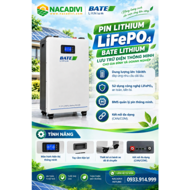 Pin Đứng LiFePO4 16kWh 314Ah