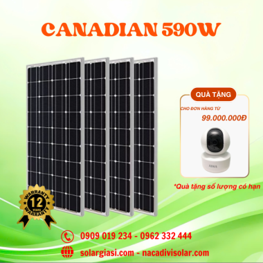 Tấm Pin Năng Lượng Mặt Trời Canadian 590W Tấm Pin Năng Lượng Mặt Trời Canadian 590W