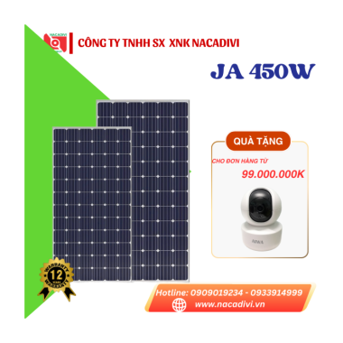 Tấm Pin Năng Lượng Mặt Trời JA 450W Tấm Pin Năng Lượng Mặt Trời JA 450W