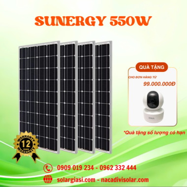 Tấm Pin Năng Lượng Mặt Trời SUNERGY 550W Tấm Pin Năng Lượng Mặt Trời SUNERGY 550W